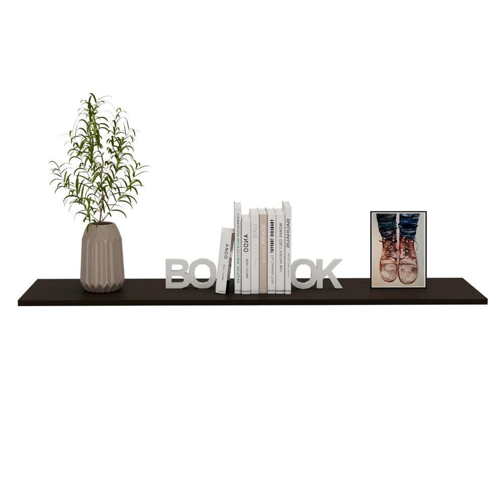 Repisa wengue 120x1.5cm Rectangular con Un Entrepaño - Repisas y Percheros | Bylmo