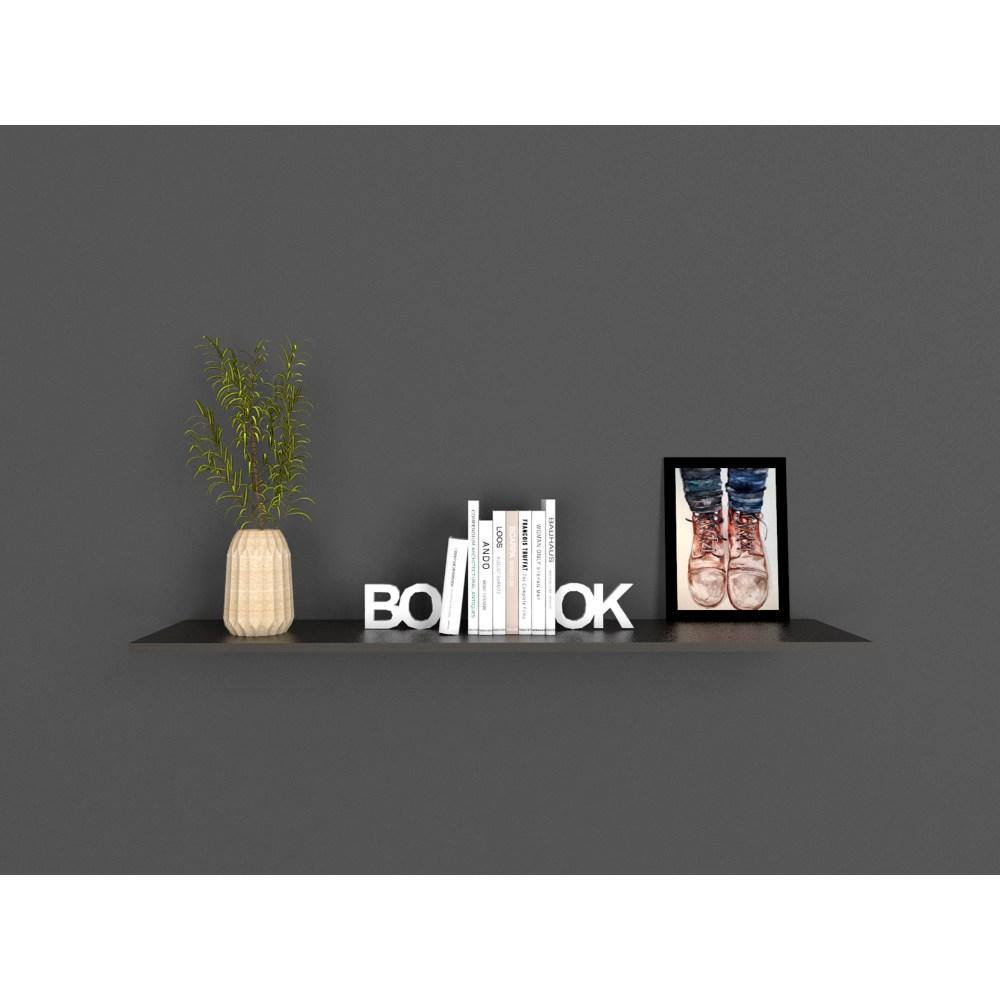 Repisa wengue 120x1.5cm Rectangular con Un Entrepaño - Repisas y Percheros | Bylmo