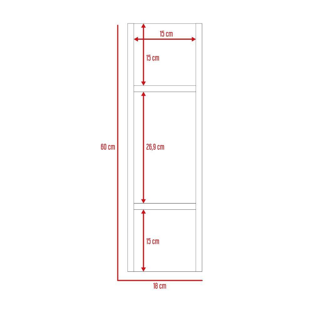 Repisa Organizadora Roble 18 cm Rectangular - Repisas y Percheros | Bylmo