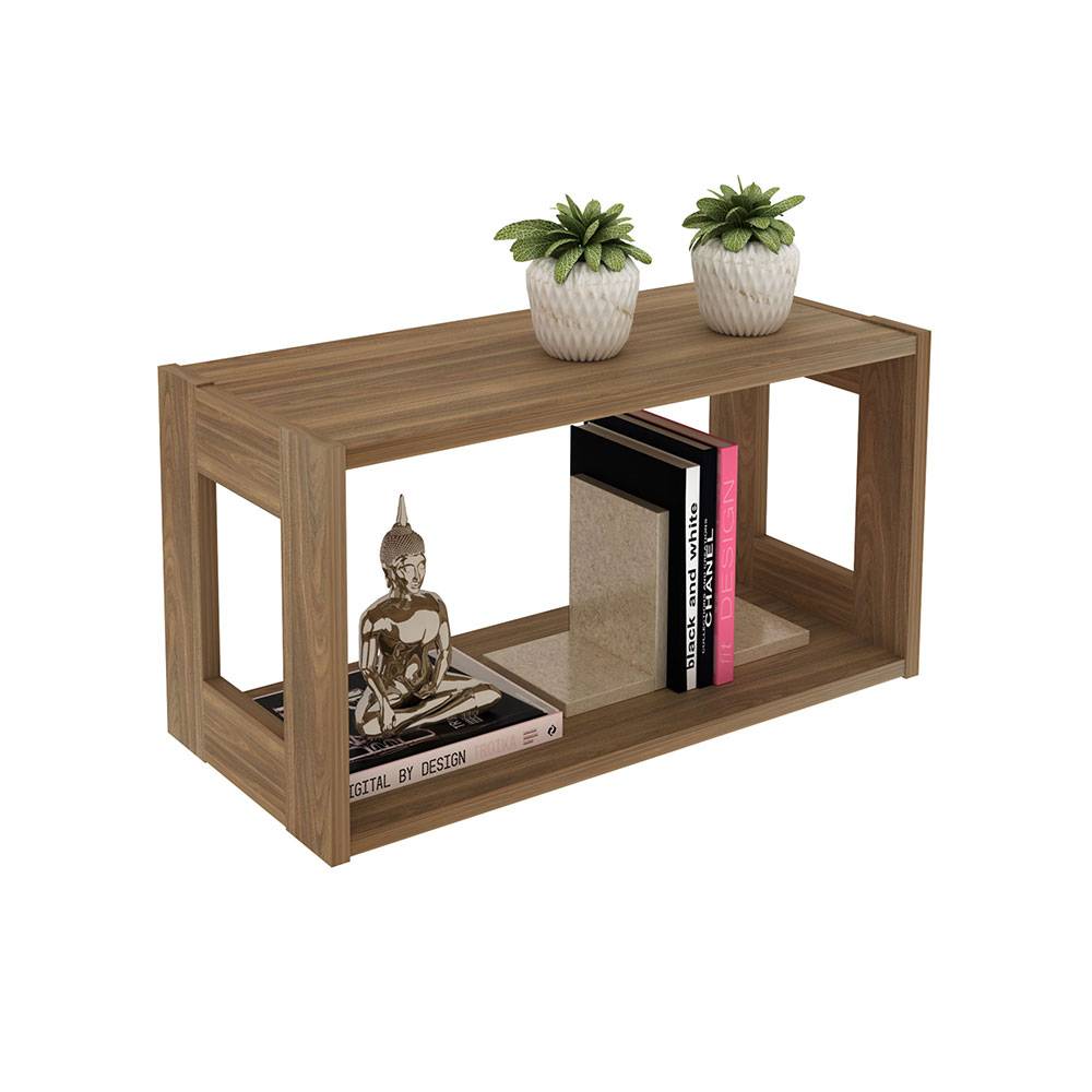 Repisa Oviedo Teca 57x29.8cm Rectangular con Dos Entrepaños - Repisas y Percheros | Bylmo