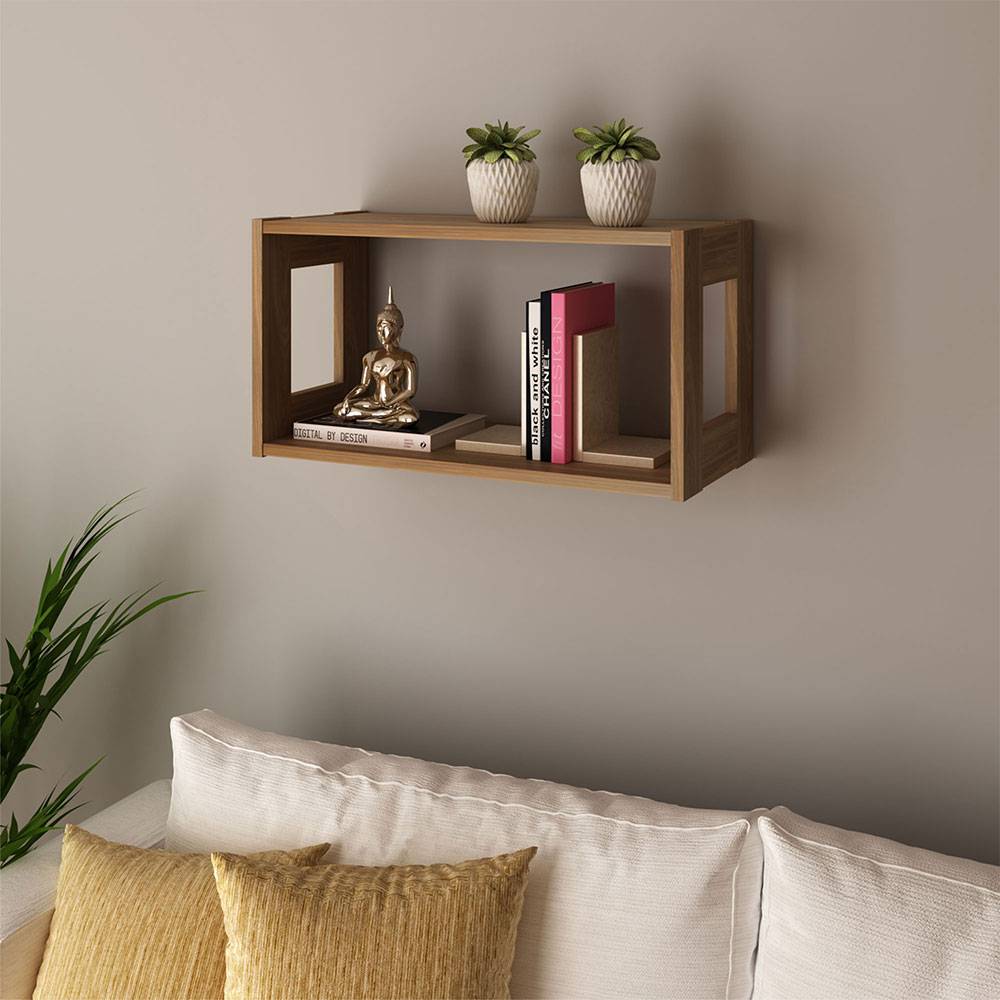 Repisa Oviedo Teca 57x29.8cm Rectangular con Dos Entrepaños - Repisas y Percheros | Bylmo