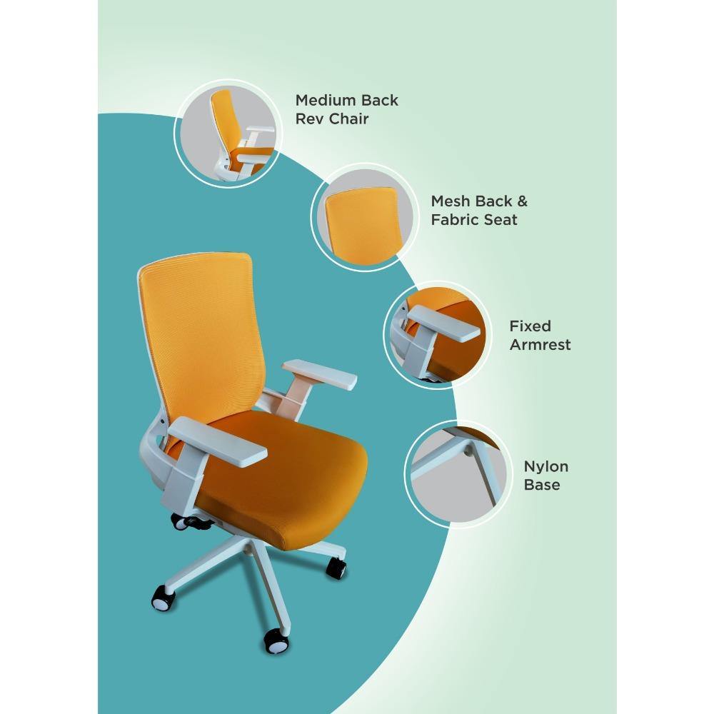 Silla Chloe Blanco y Amarillo 64 cm - Sillas | Bylmo