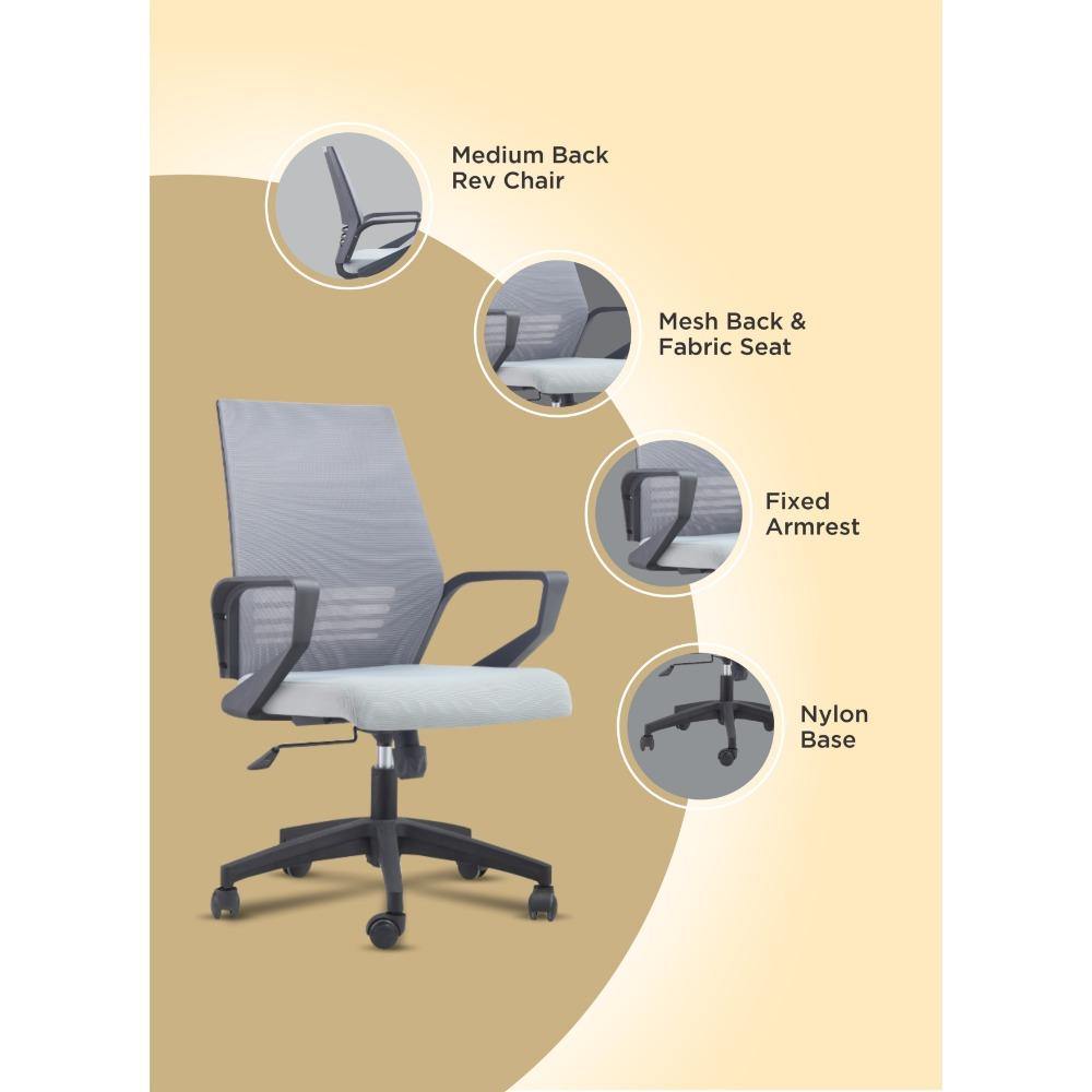 Silla Draco Negro y Gris 62 cm - Sillas | Bylmo