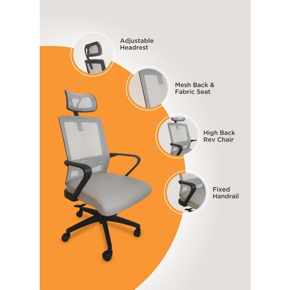 Silla Bruno Negro y Gris 62 cm - Sillas | Bylmo