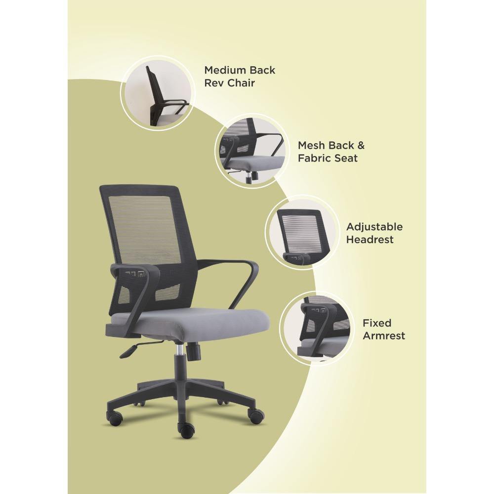 Silla Calais Negro y Gris 62 cm - Sillas | Bylmo