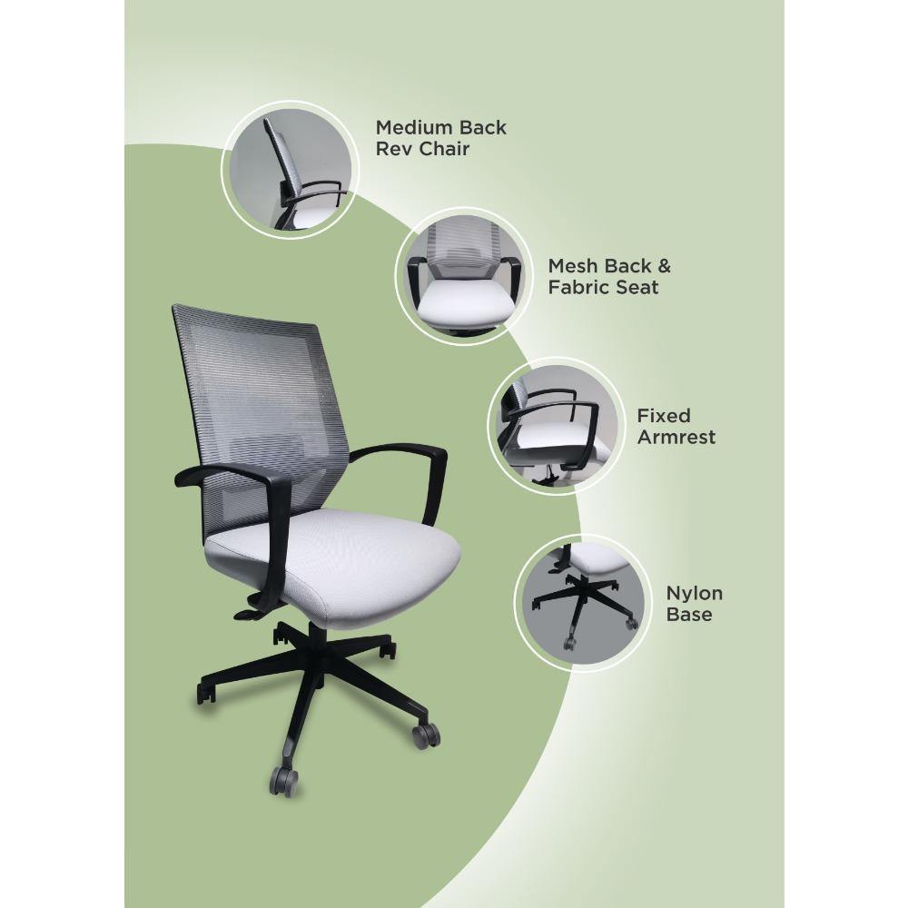 Silla Terry Negro y Gris 62 cm - Sillas | Bylmo