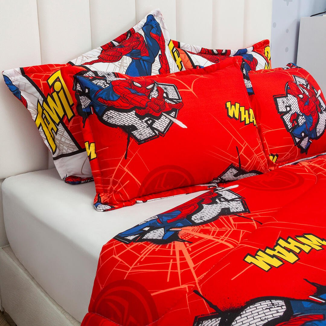Cubrelecho Acolchado Infantil Rojo para Cama Doble 140 X 190 Cm Doble Faz de Spiderman - Otros textiles | Bylmo