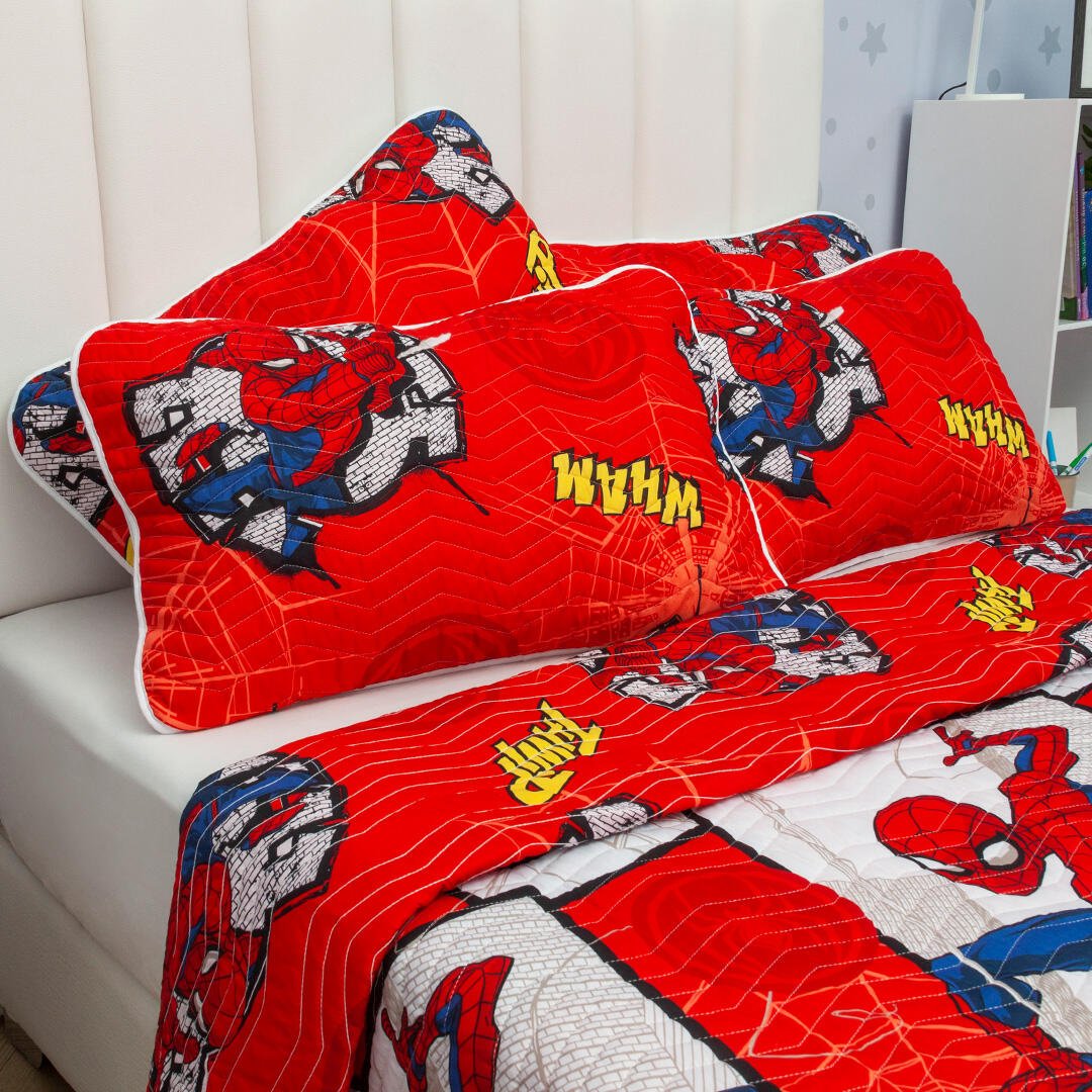 Cubrelecho Español Infantil Rojo para Cama Semidoble 120 X 190 Cm Doble Faz de Spiderman - Ropa de Cama | Bylmo