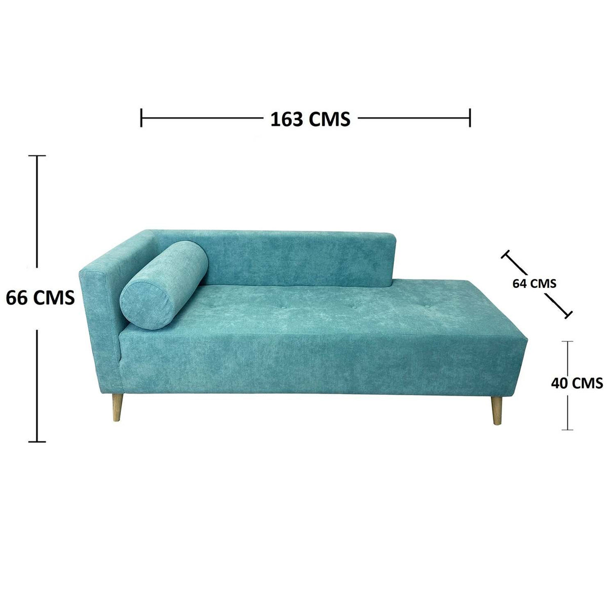 Sala Chaise Long Verde Menta 163 cm con Sofá, Banqueta Baúl y Puff - Combos Sala | Bylmo