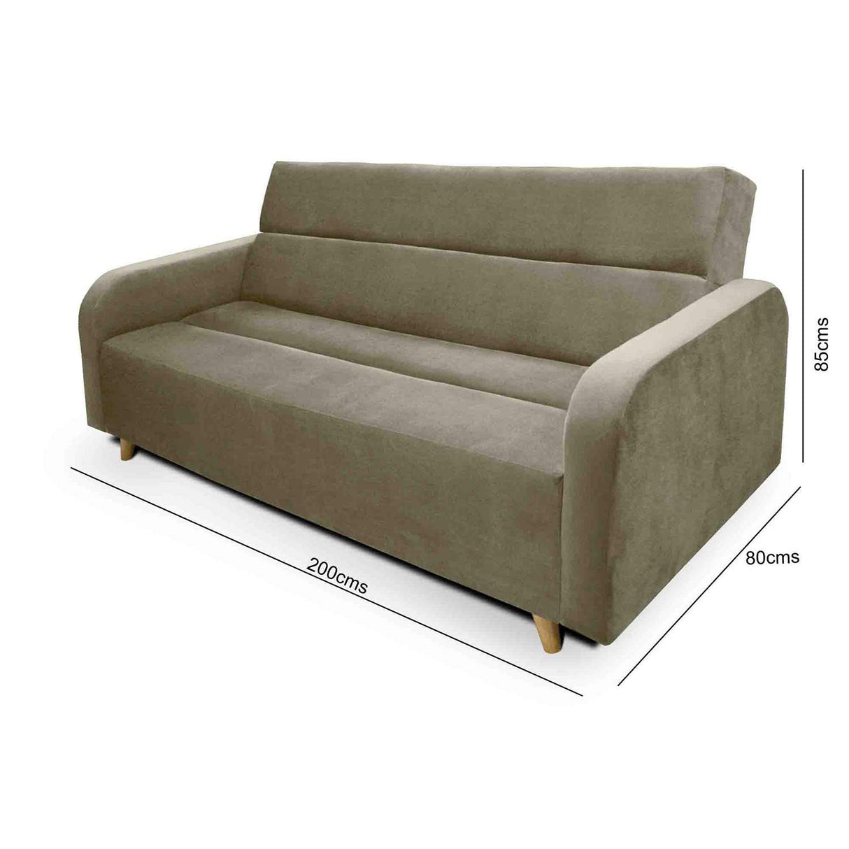 Sala Clic Clack Úngaro Camel 200 cm con Sofá de 3 Puestos y 2 Poltronas Reclinables - Combos Sala | Bylmo