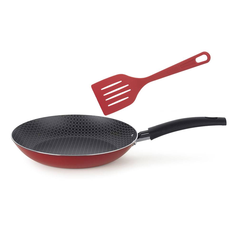 Sarten Weeton Aluminio 24 cm Con Utencilio Rojo - Ollas y Sartenes | Bylmo