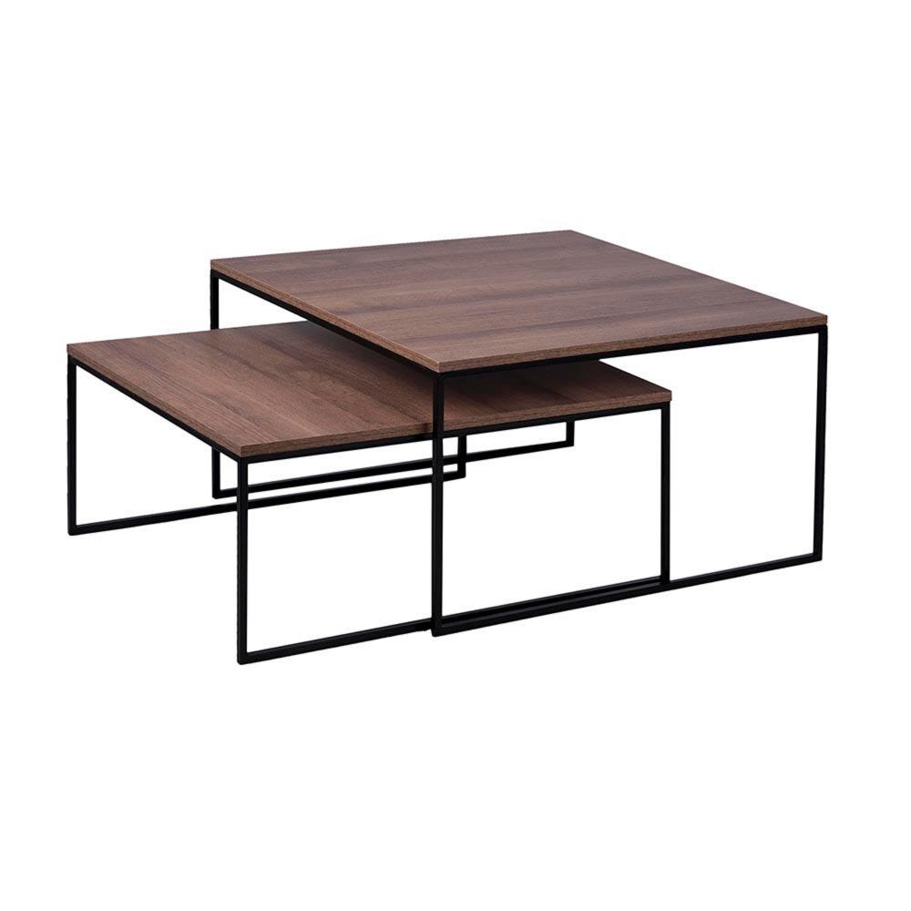 Set x 2 Mesas New York Amareto 80 cm Rectangulares - Mesas | Bylmo