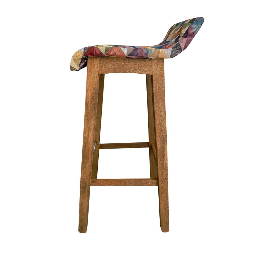 Set x 2 Sillas Bar Multicolor 32x85cm Asiento Cuadrado con Espaldar - Sillas | Bylmo