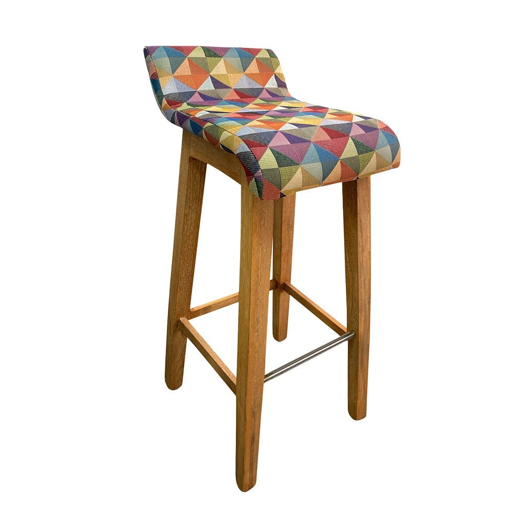 Set x 2 Sillas Bar Multicolor 32x85cm Asiento Cuadrado con Espaldar - Sillas | Bylmo