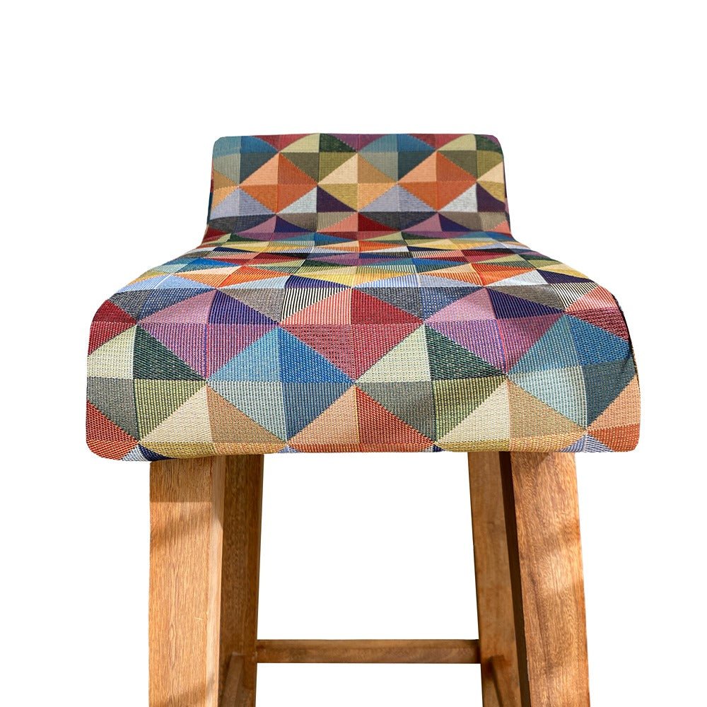 Set x 2 Sillas Bar Multicolor 32x85cm Asiento Cuadrado con Espaldar - Sillas | Bylmo