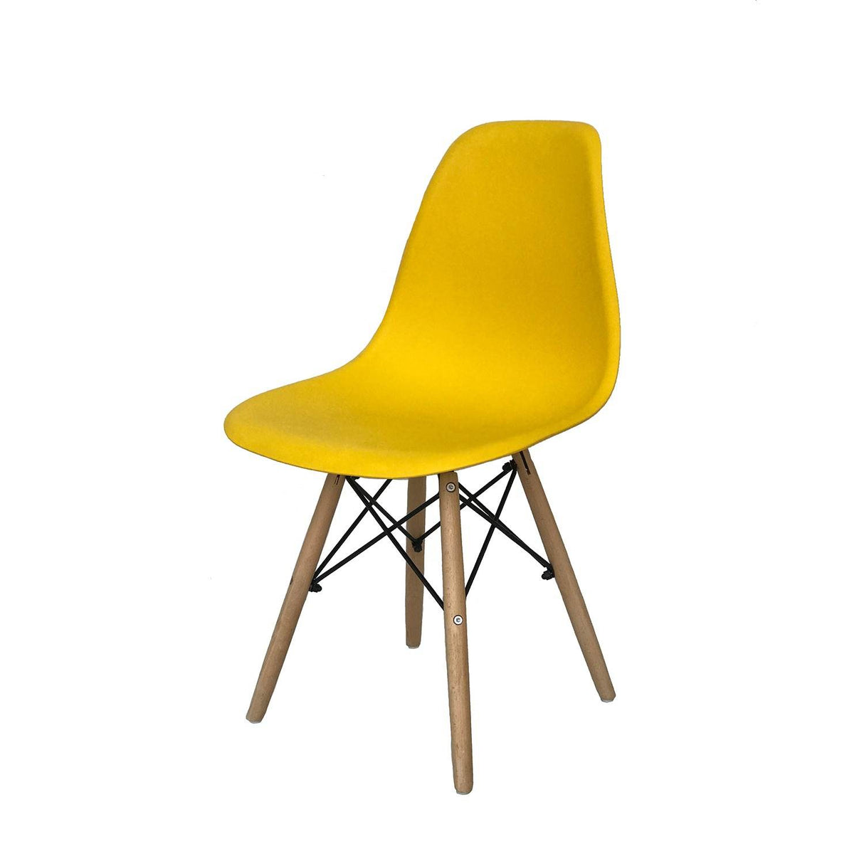 Set x 4 Sillas DKR Amarillo 47x81cm Asiento Cuadrado con Espaldar - Sillas y Butacos | Bylmo
