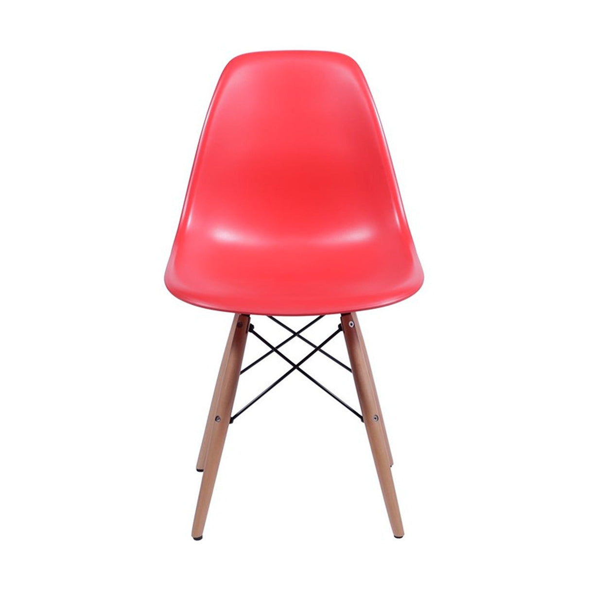 Set x 4 Sillas DKR Rojo 47x81cm Asiento Cuadrado con Espaldar - Sillas y Butacos | Bylmo