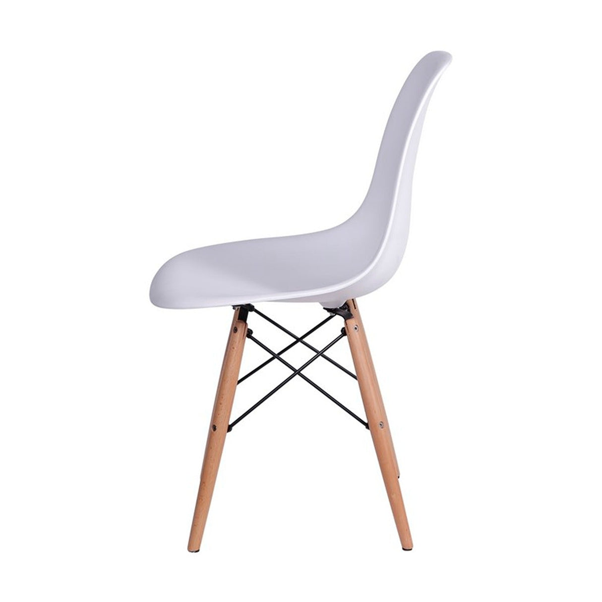 Set x 6 Sillas DKR Blanco 47x81cm Asiento Cuadrado con Espaldar - Sillas y Butacos | Bylmo