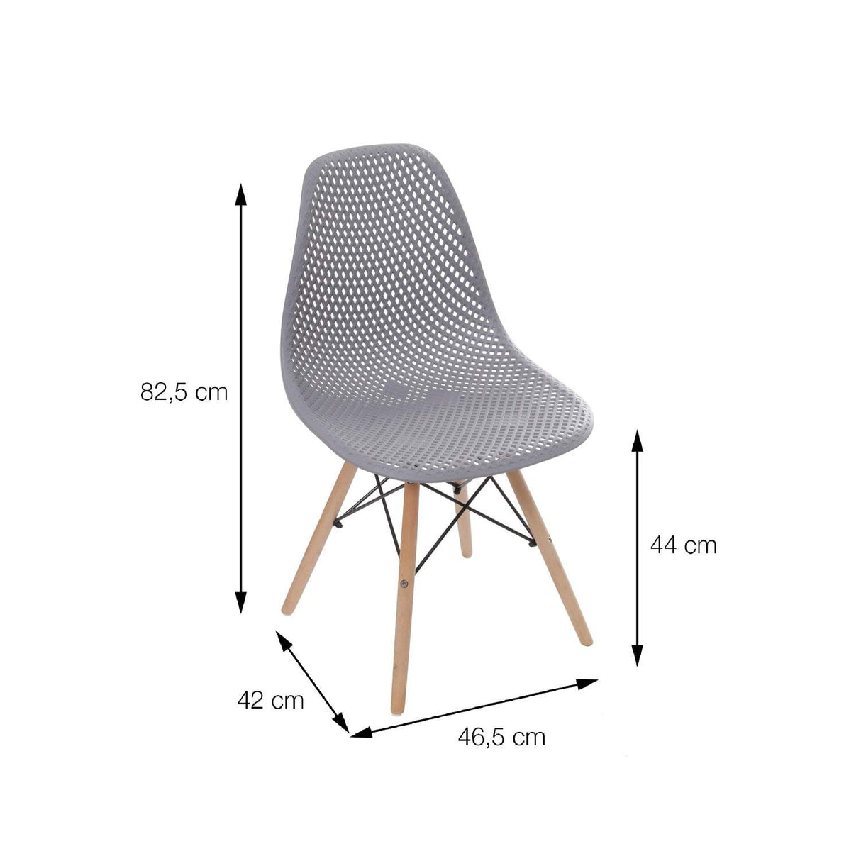 Silla 5 Cero Air Gris 42x82cm Asiento Cuadrado con Espaldar - Sillas y Butacos | Bylmo
