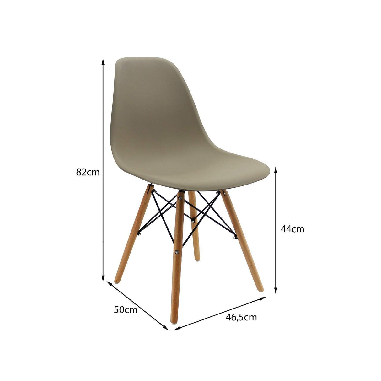 Silla 5 Cero Beige 42x81cm Asiento Cuadrado con Espaldar - Sillas y Butacos | Bylmo