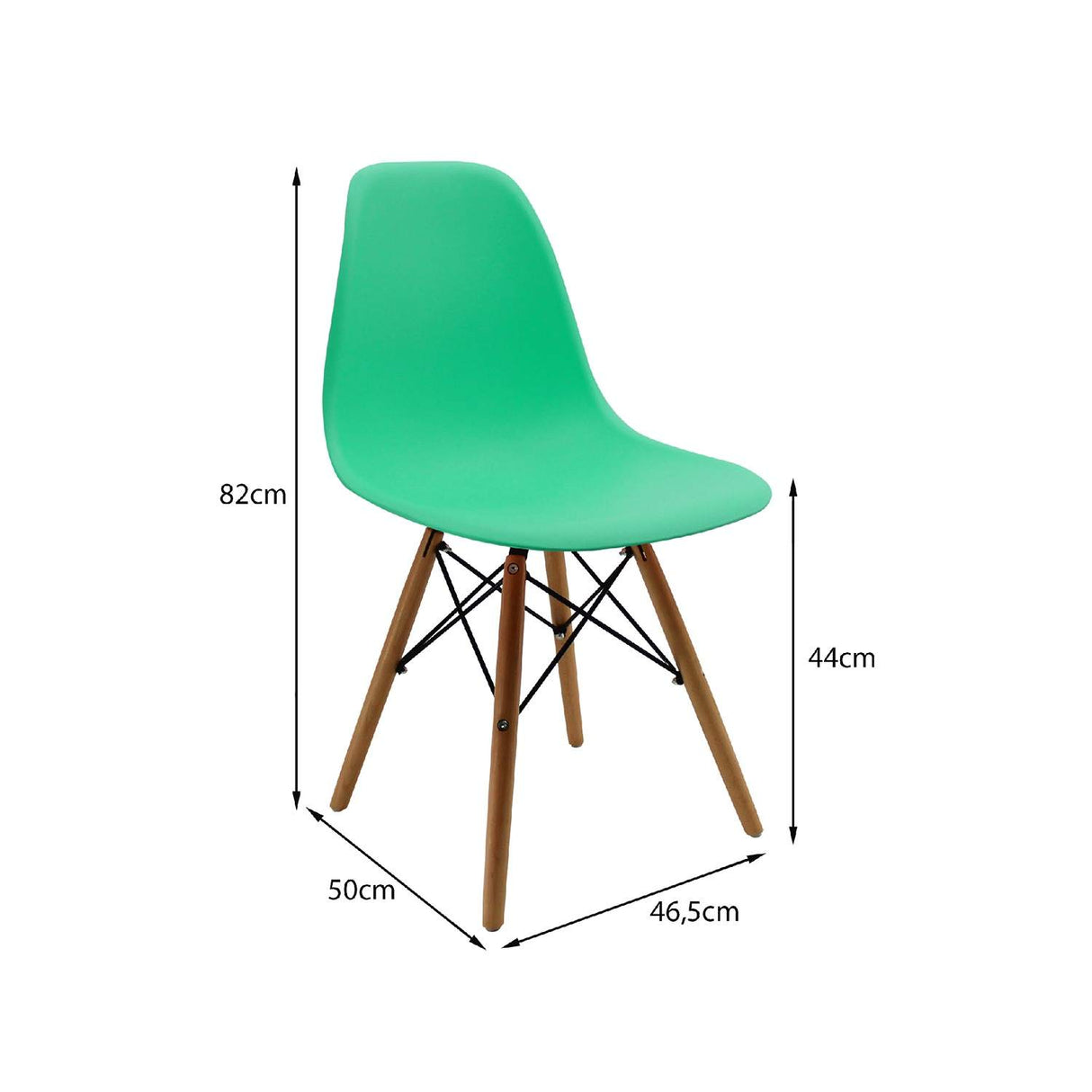 Silla 5 Cero Verde Menta 42x81cm Asiento Cuadrado con Espaldar - Sillas y Butacos | Bylmo
