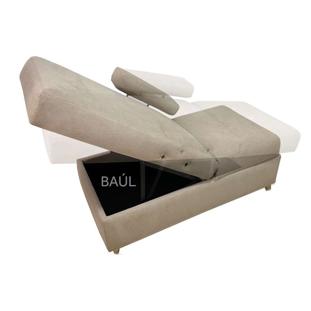 Sofa Cama Paris Camel 67 cm con Baúl - Sofas | Bylmo