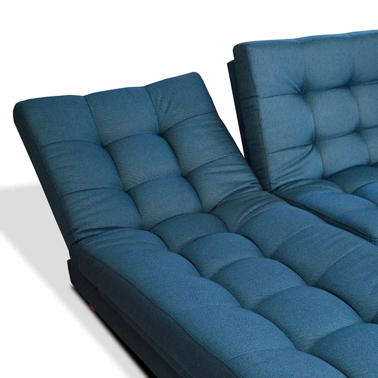 Sofá Cama Esquinero Carvallo Azul 210x90cm De 3 Puestos Reclinable sin Apoya Brazos - Sofas y Poltronas | Bylmo