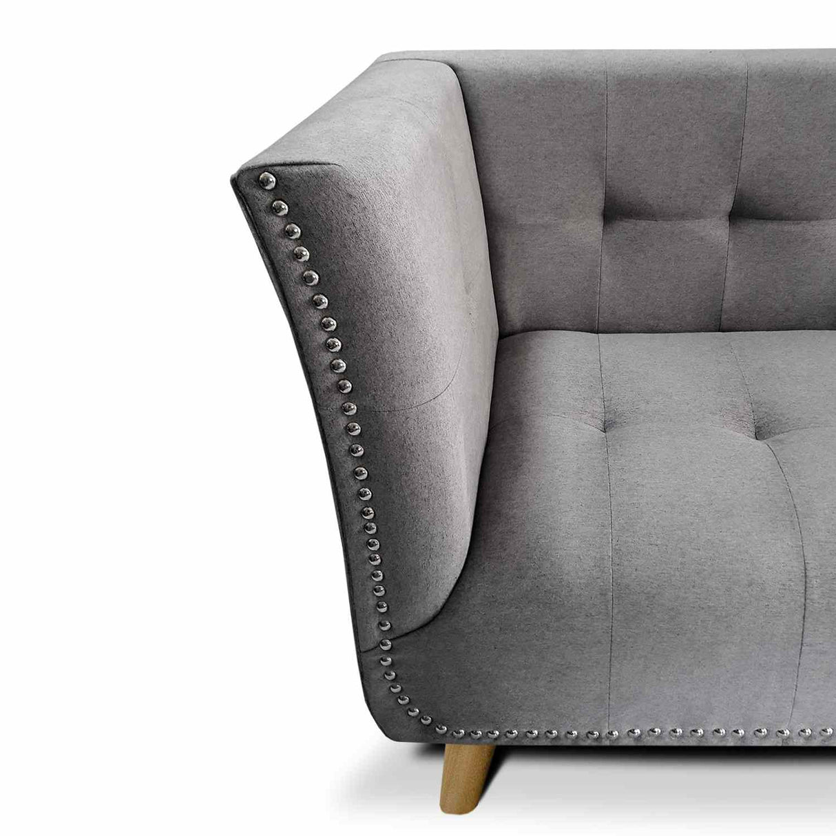 Sofá Magallanes Gris 200x70cm De 3 Puestos con Apoya Brazos - Sofas y Poltronas | Bylmo