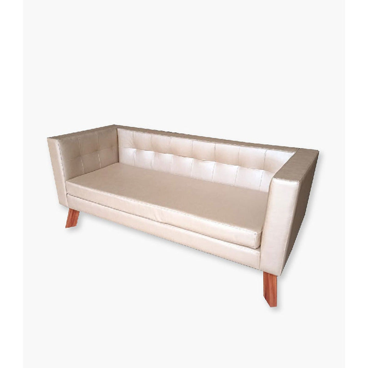 Sofá Napoli Blanco 156 cm con Patas de Madera - Sofas y Poltronas | Bylmo