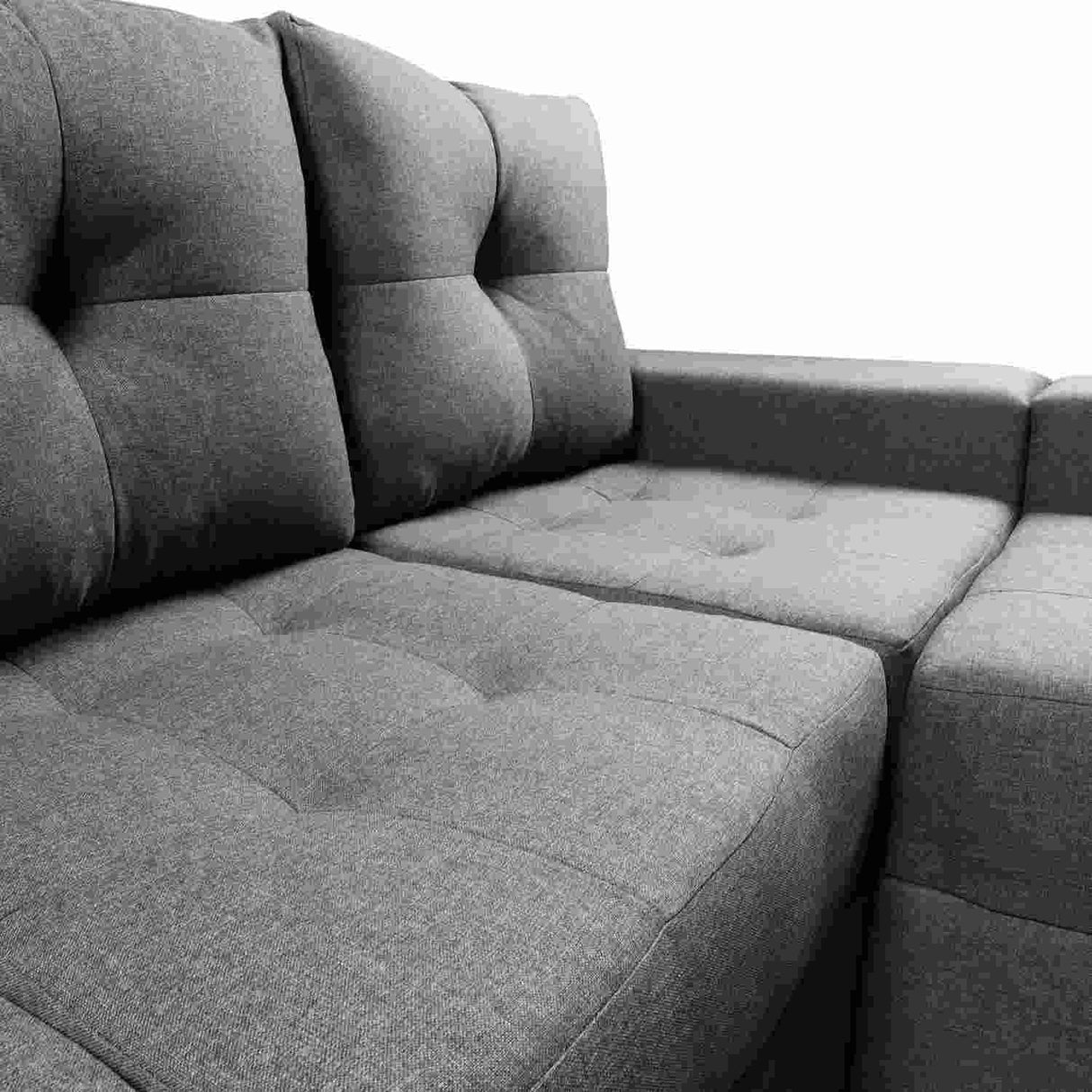 Sofá en L Burano Gris 200x92cm De 4 Puestos con Apoya Brazos y Modular - Sofas y Poltronas | Bylmo