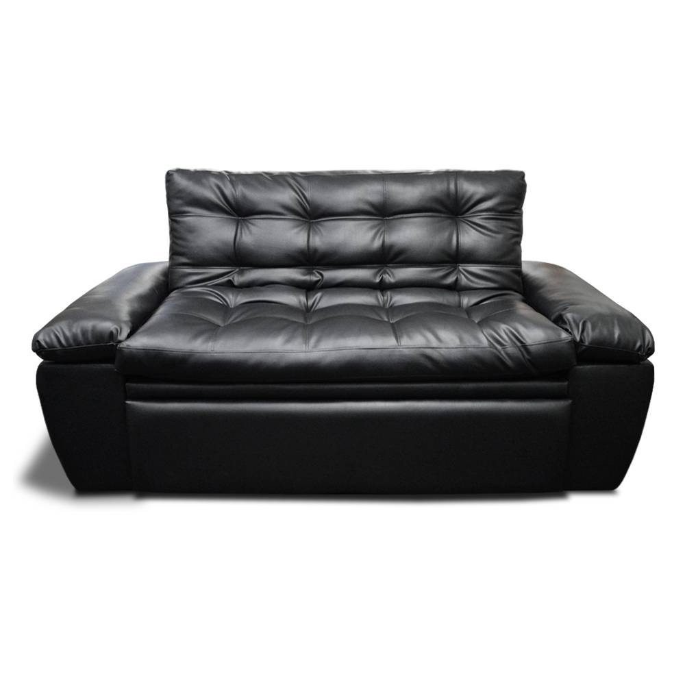 Sofá Cama Mirano Negro 190x95cm De 3 Puestos Reclinable con Apoya Brazos - Sofas | Bylmo