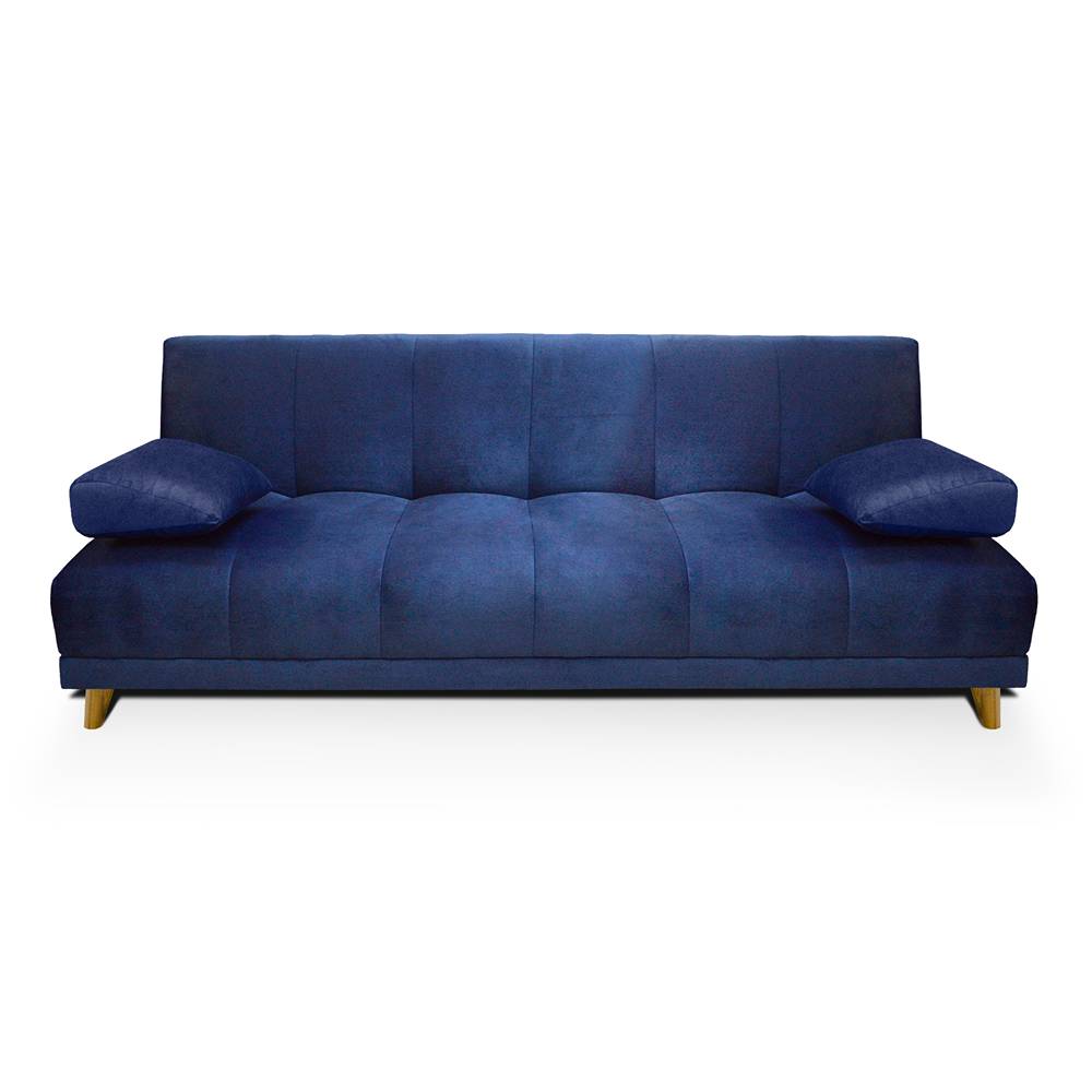 Sofá Cama Sabath Azul 180x81cm De 3 Puestos Reclinable sin Apoya Brazos - Sofas | Bylmo