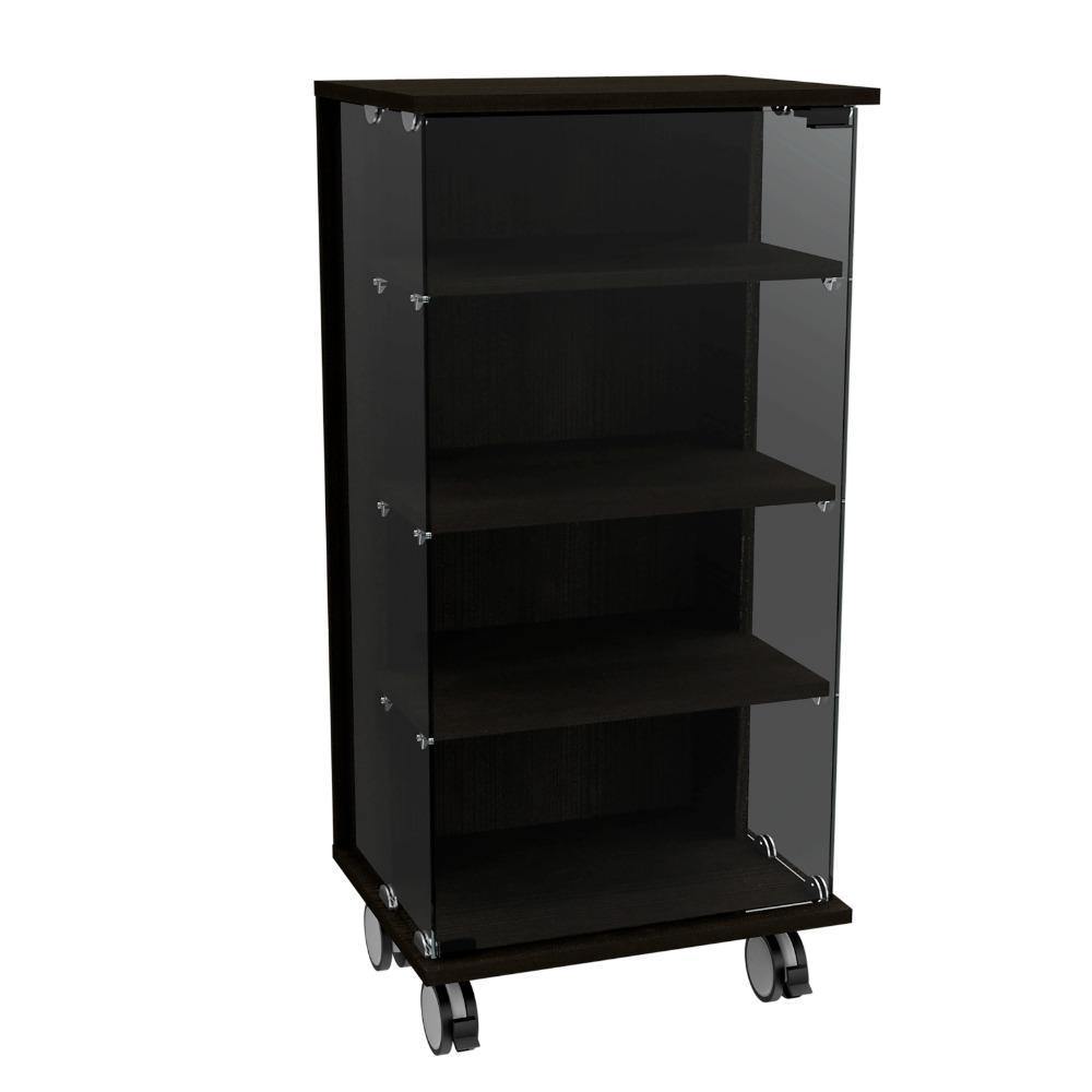 Vitrina Rostoc Wengue 45 cm con Puertas de Vidrio - Bares | Bylmo