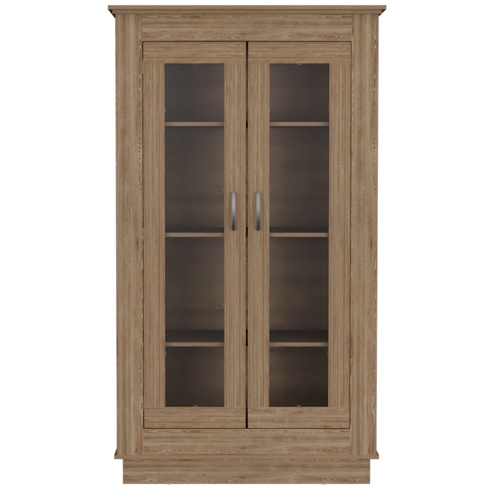 Vitrina Álcamo Miel 103 cm con Puertas de Vidrio - Bares | Bylmo