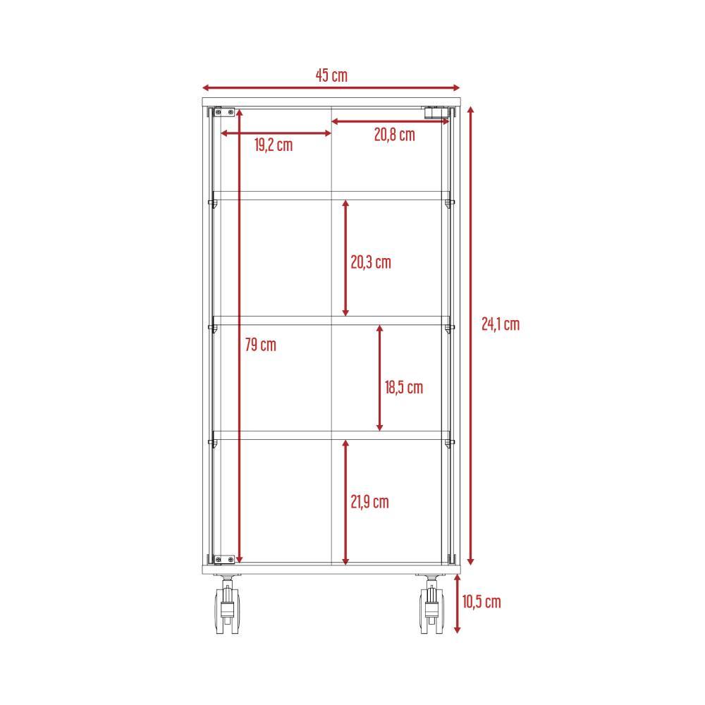 Vitrina Rostoc Miel 45 cm con Puertas de Vidrio - Bares | Bylmo