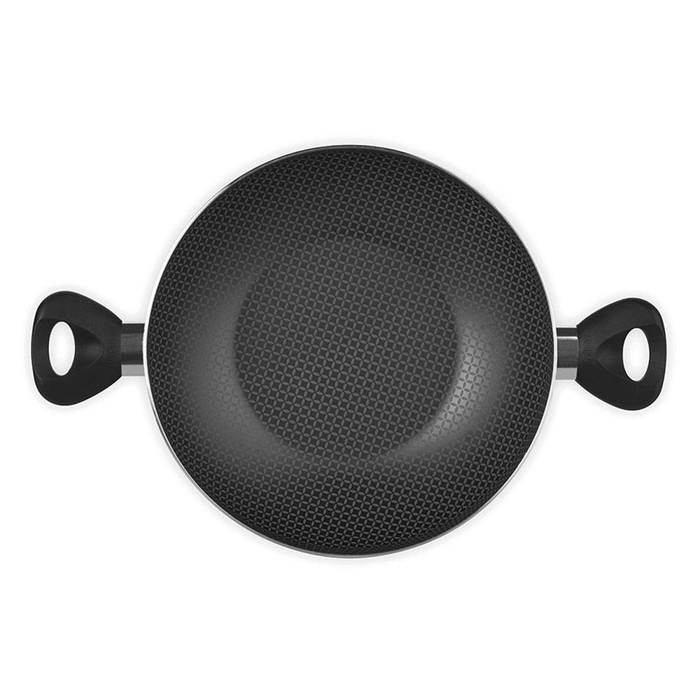 Wok Gris 28x14.7cm con Mango de Baquelita y con Revestimiento Antiadherente - Ollas y Sartenes | Bylmo