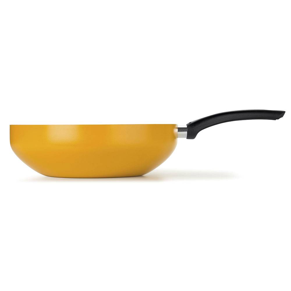 Wok Weeton Aluminio 28 cm Antiadherente Amarillo - Ollas y Sartenes | Bylmo