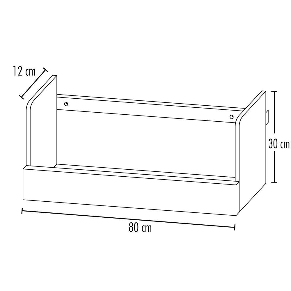Repisa Friends Cafe 80 cm Rectangular - Repisas y Percheros | Bylmo