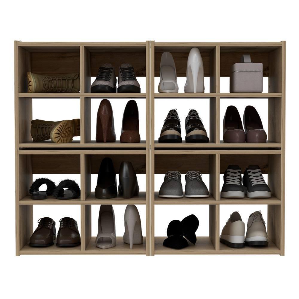 Zapatero Connect Duna 41.2x51cm Horizontal de Dos Niveles para Cuatro pares de Zapatos - Closets | Bylmo