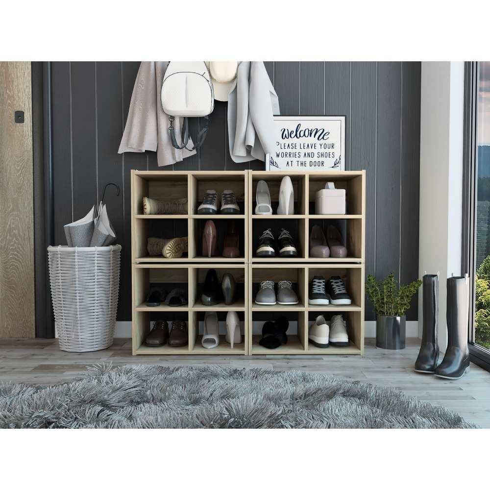 Zapatero Connect Duna 41.2x51cm Horizontal de Dos Niveles para Cuatro pares de Zapatos - Closets | Bylmo