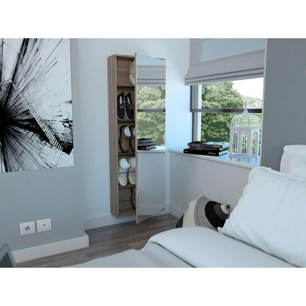 Zapatero Leto Miel 47x138cm Vertical de Cinco Niveles para Diez pares de Zapatos - Closets | Bylmo