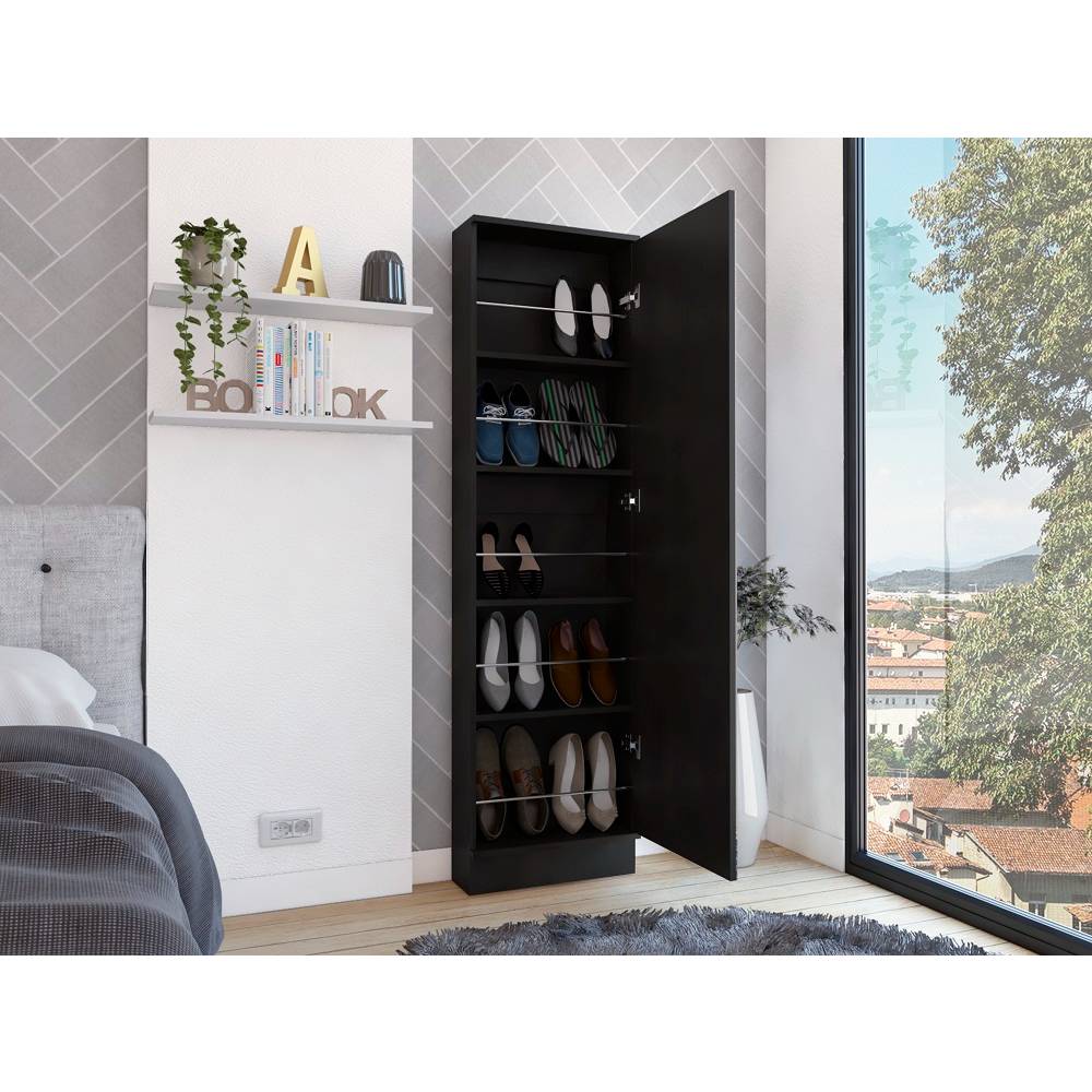 Zapatero Leto Plus Wengue 47 cm con Espejo - Closets | Bylmo