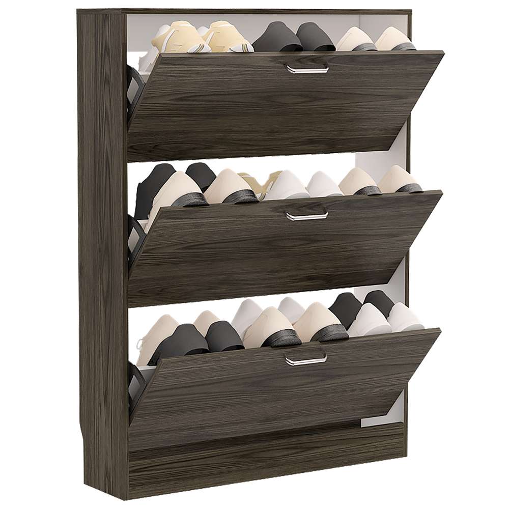 Zapatero Z 94 Coñac 94.2x128.7cm Vertical de Tres Niveles para Seis pares de Zapatos - Closets | Bylmo