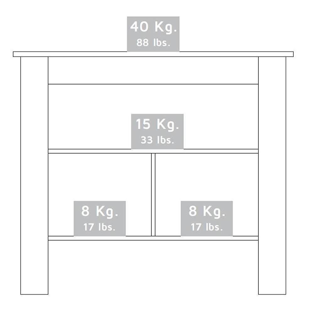 Alacena Cala Blanco 100 cm con Entrepaños - Barras y Muebles Auxiliares | Bylmo