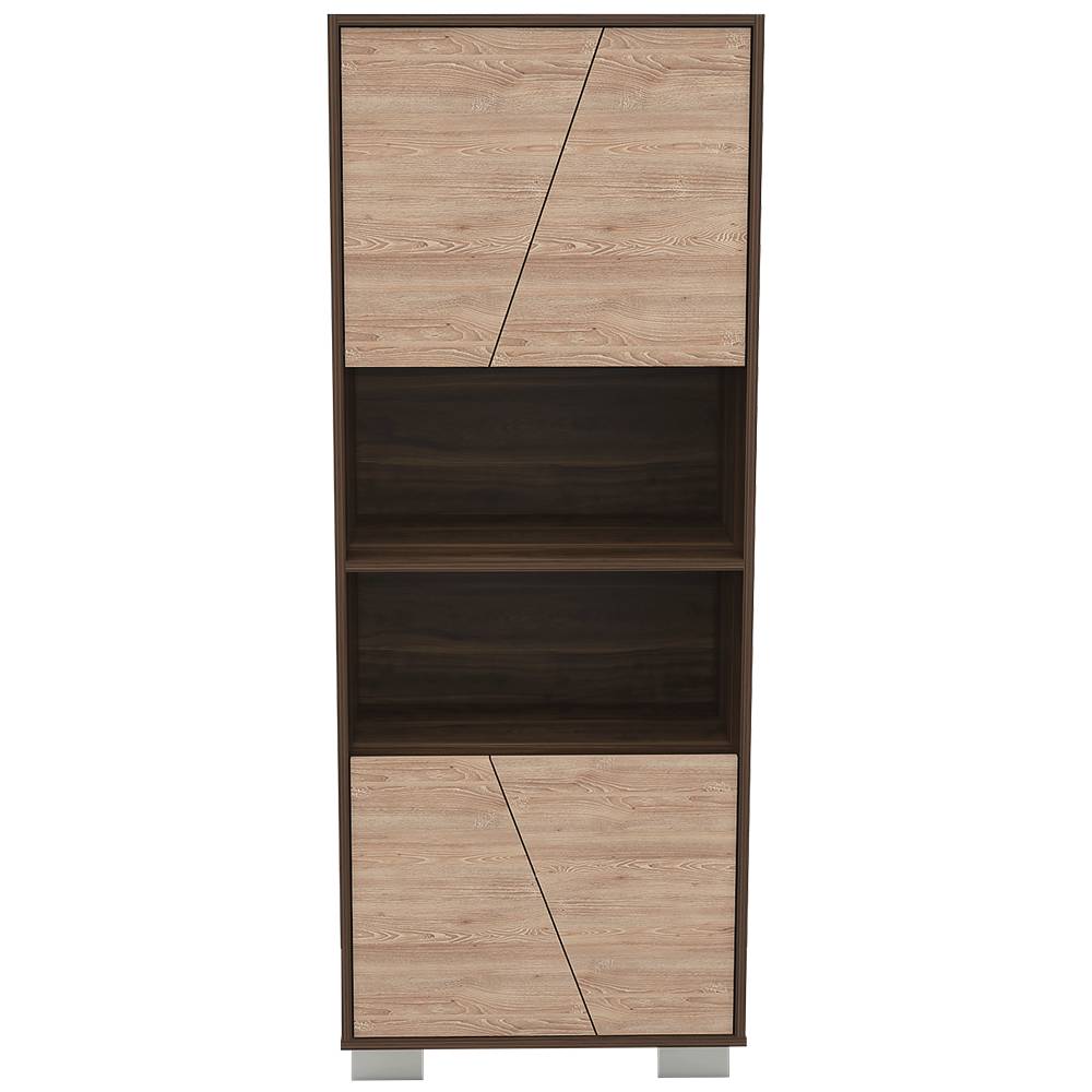 Biblioteca Fraktal Habano 59.5x153.5cm Rectangular con Cinco Compartimientos - Bibliotecas | Bylmo