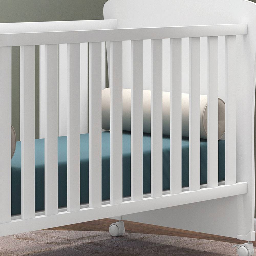 Cama Cuna Gladiz Blanco 133.2x96cm para Colchón Infantil 70 X 130 Cm con Cabecero - Camas | Bylmo