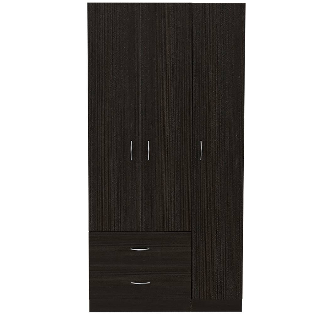 Closet Austral Z Wengue 90x180cm con 2 Cajones con 3 Entrepaños - Closets | Bylmo