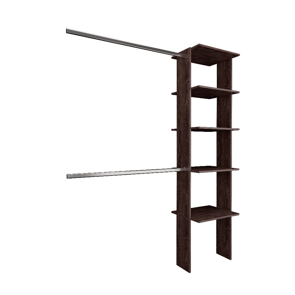 Closet Coñac 50x190cm sin Cajones con 5 Entrepaños - Closets | Bylmo