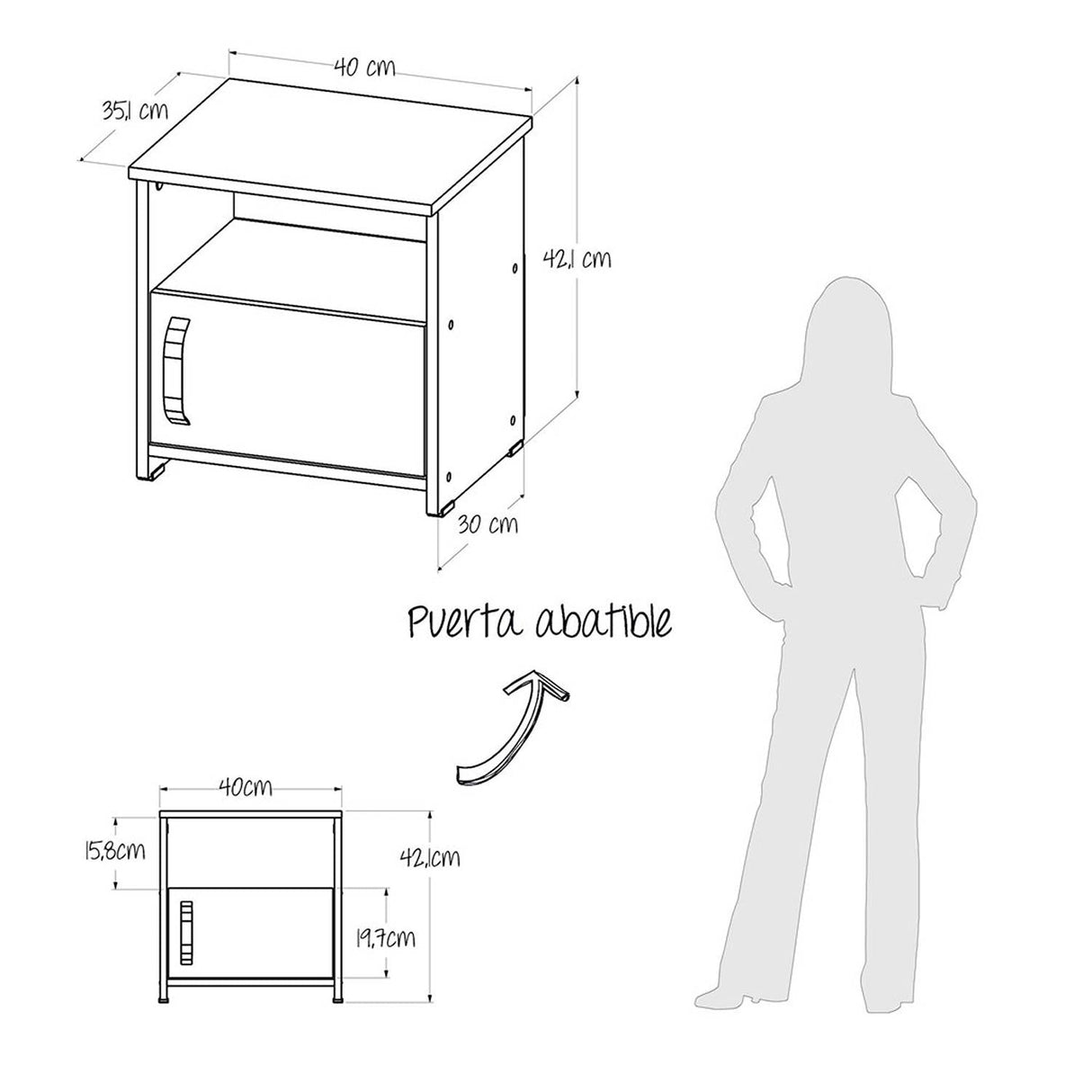 Combo Cama y Mesas de Noche Caramelo 151x82cm para Colchón Doble 140 X 190 Cm con Cabecero - Camas | Bylmo