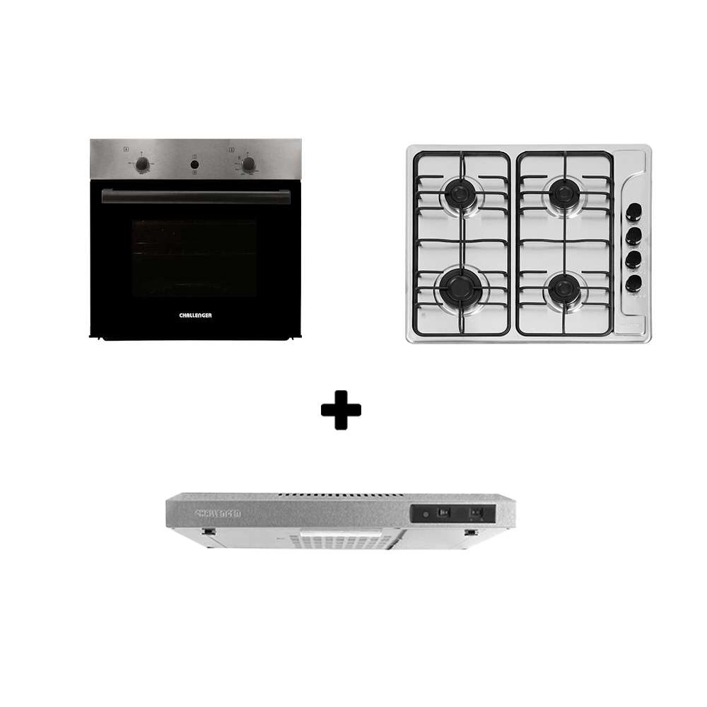 Combo Campana + Horno + Estufa a Gas Acero 60 cm Versátil - Combo | Bylmo
